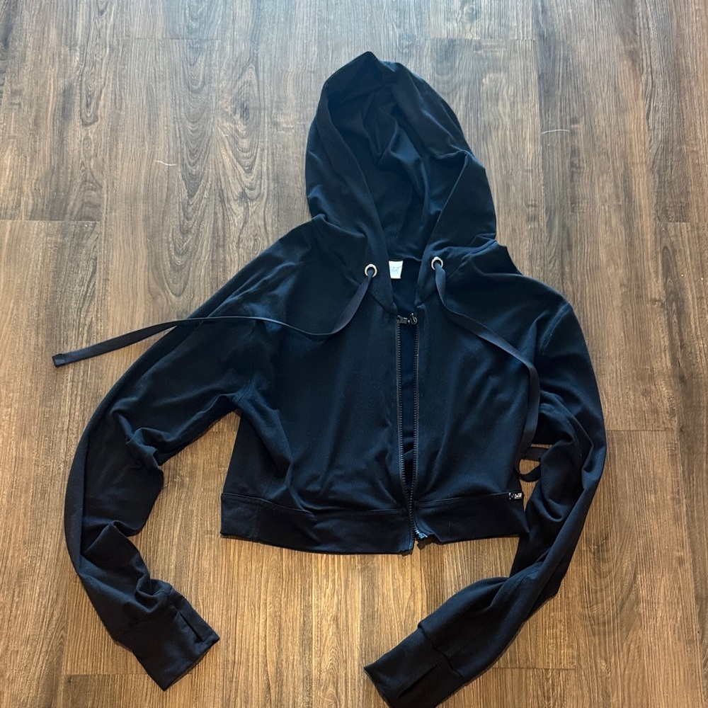 Bombshell Sportswear Midnight Black Cropped Hoodie